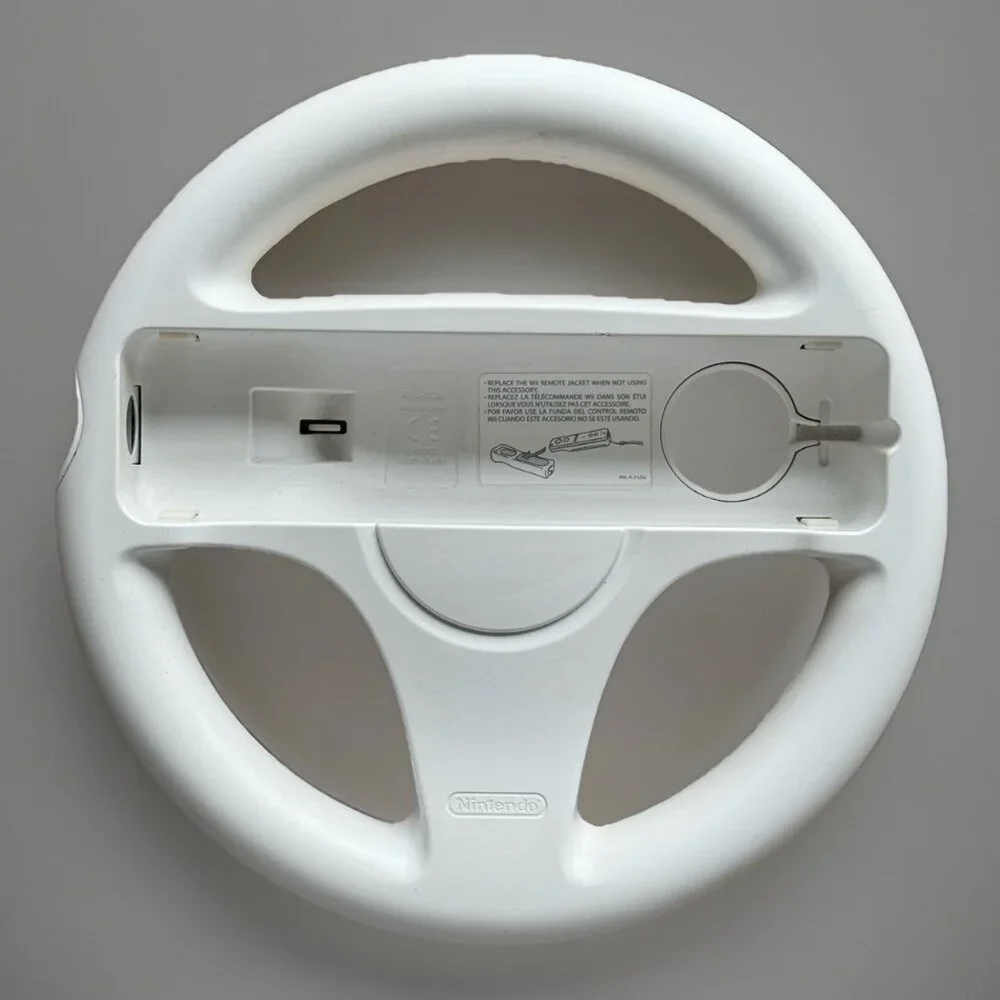 OEM Nintendo White WII WII U Mario‎ Kart Steering Racing Wheel RVL-024 Genuine